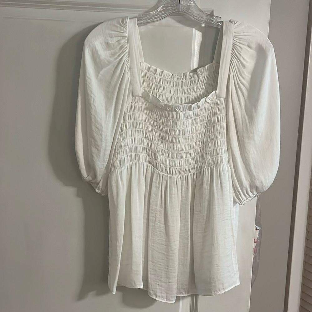 White smock top